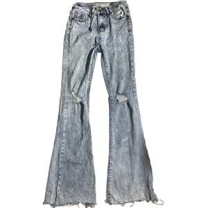 Pink Label 70’s Flare Jeans Women’s Size 5 – Acid Wash, Distressed, Retro